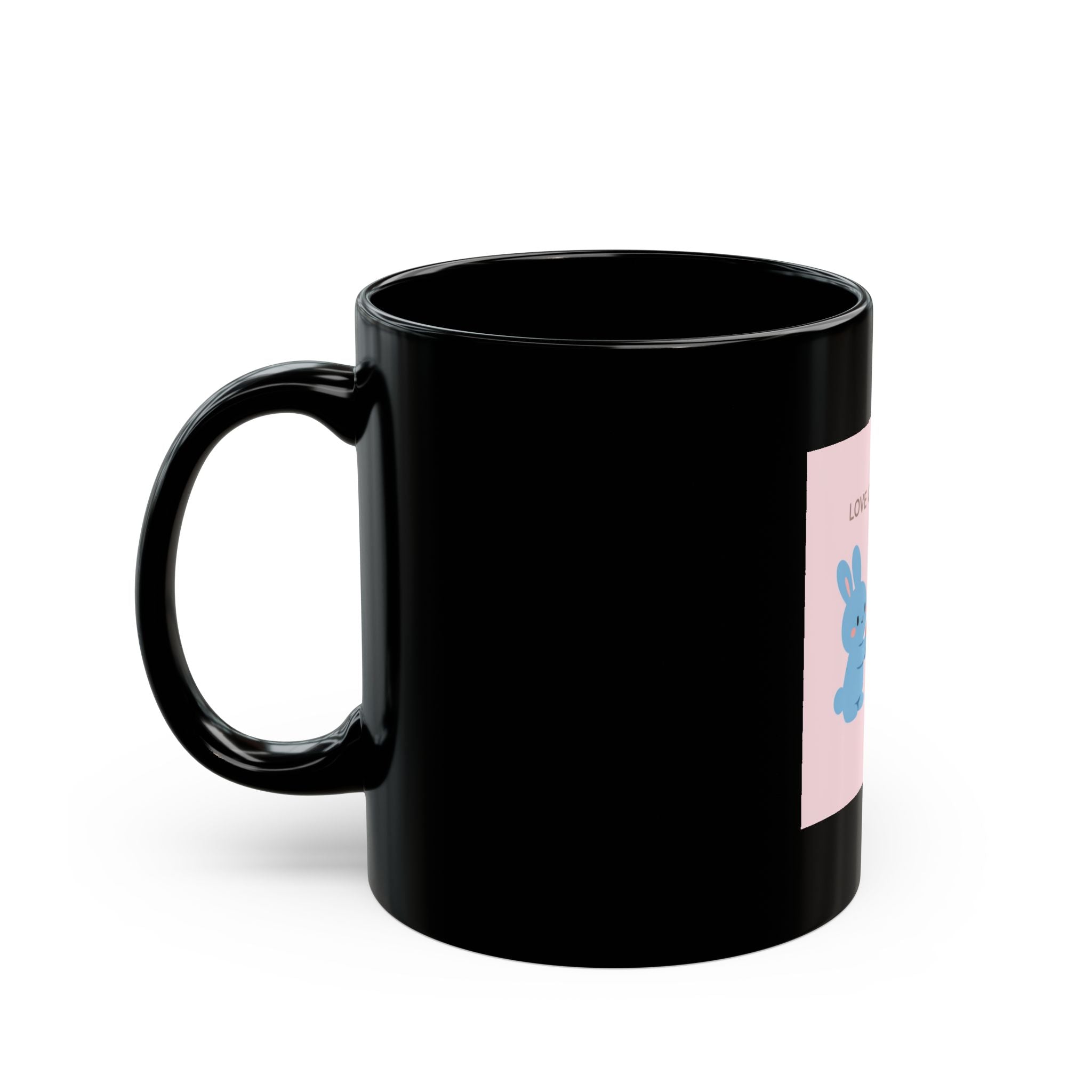 LOVE CAN BE SOFT Black Mug