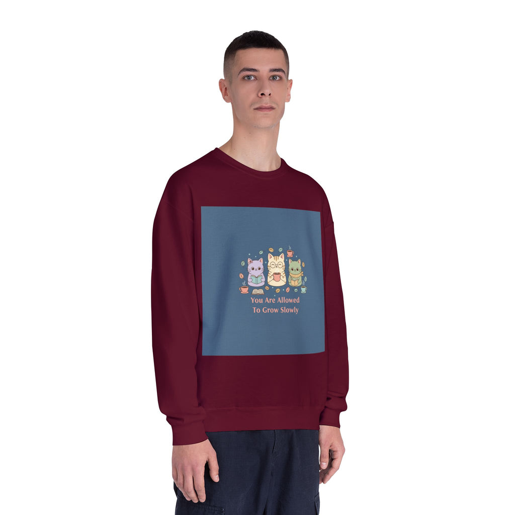 Cats With Glasses Crewneck Sweatshirt – You Are Allowed to Grow Slowly