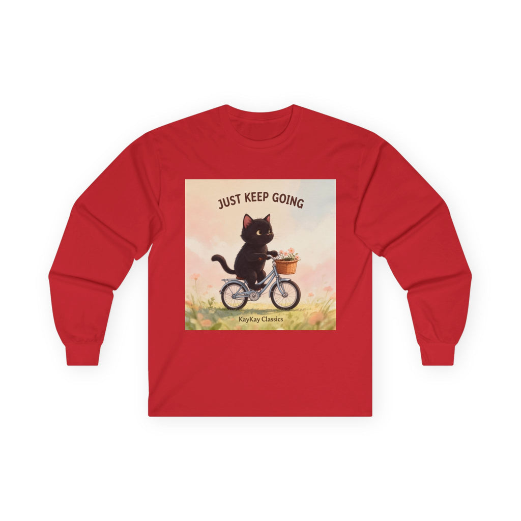 JUST KEEP GOING Cat Long Sleeve Tee