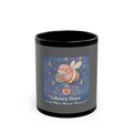 Bee Black Mug 11oz – Library Days Are the Best Days