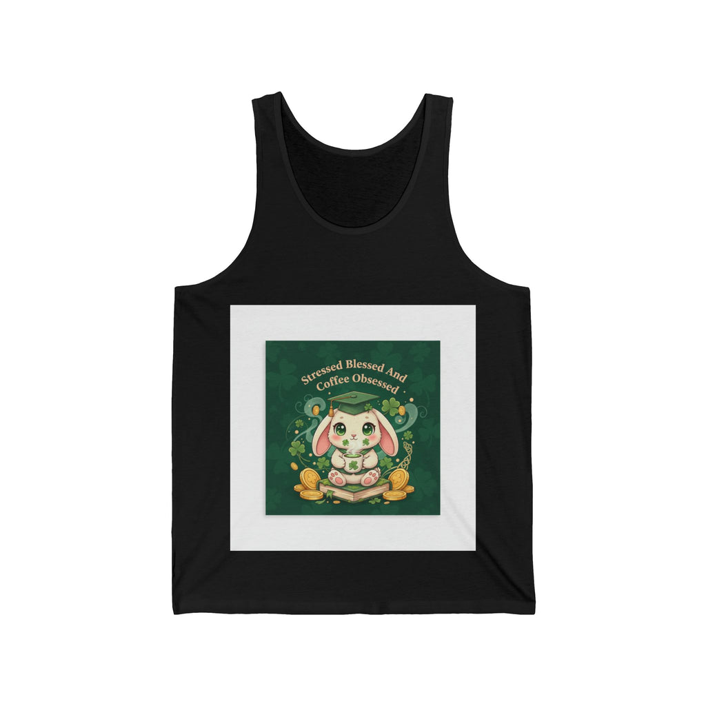 Rabbit Tank Top – Stressed Blessed and Coffee Obsessed