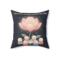 Tiny Chibi Creatures Square Pillow – Success Looks Good on You
