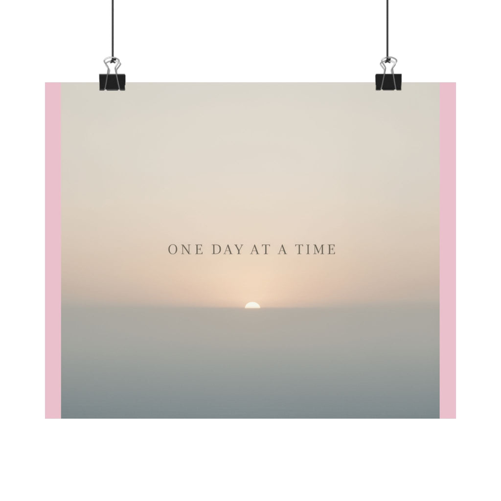 "ONE DAY AT A TIME" Black Cat Poster | College Girl Gift | Fashion | KayKay Classics