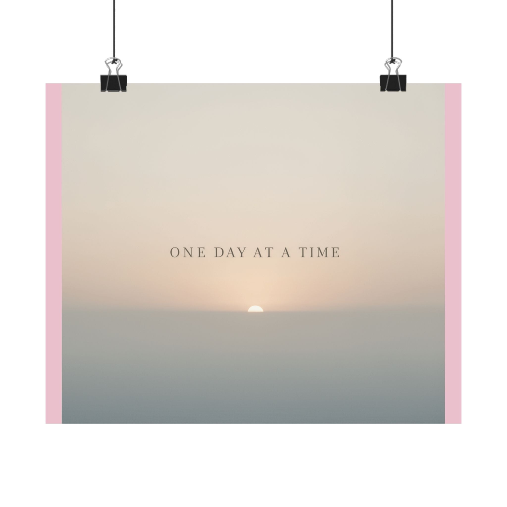 "ONE DAY AT A TIME" Black Cat Poster | College Girl Gift | Fashion | KayKay Classics