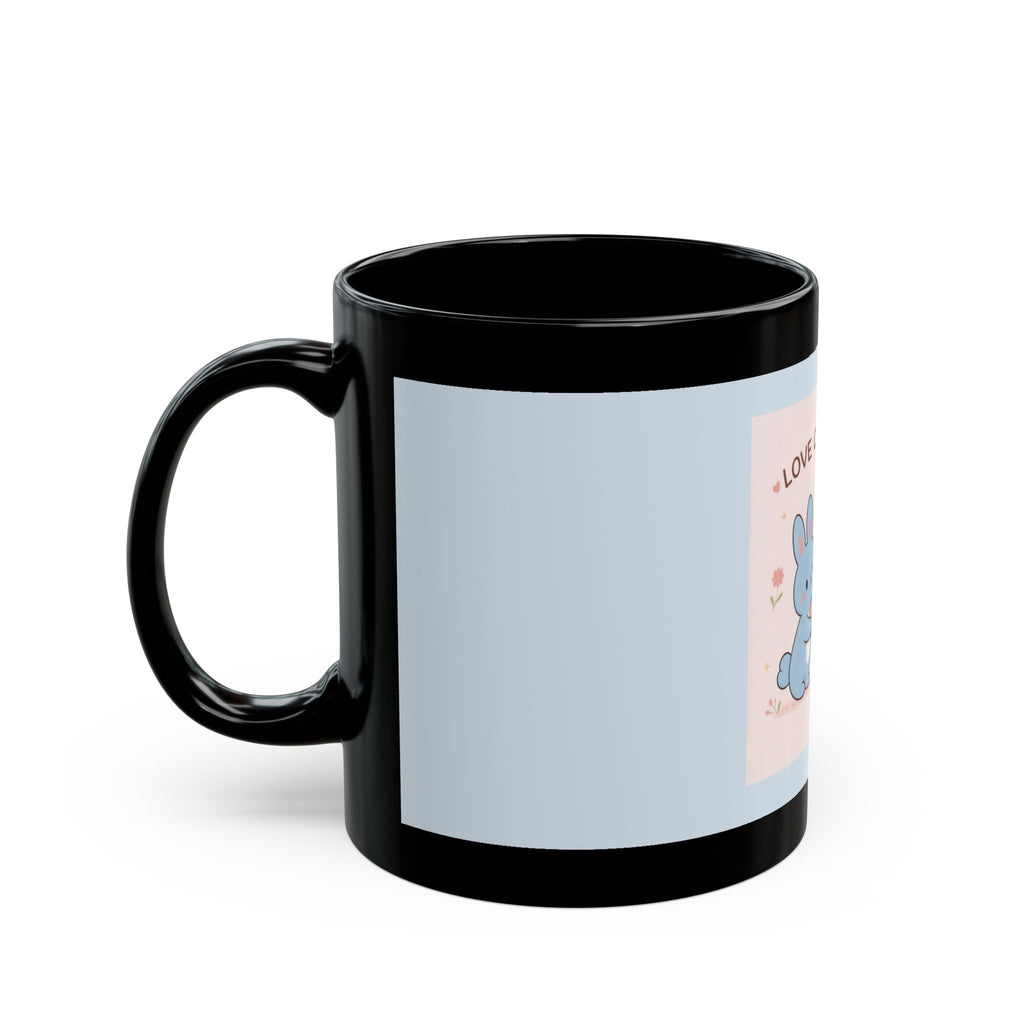 "LOVE CAN BE SOFT" Black Cat Black Mug | College Girl Gift | Fashion | KayKay Classics