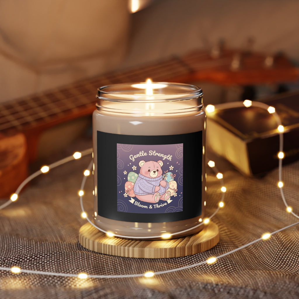 Bear Scented Candle – Gentle Strength Bloom Thrive