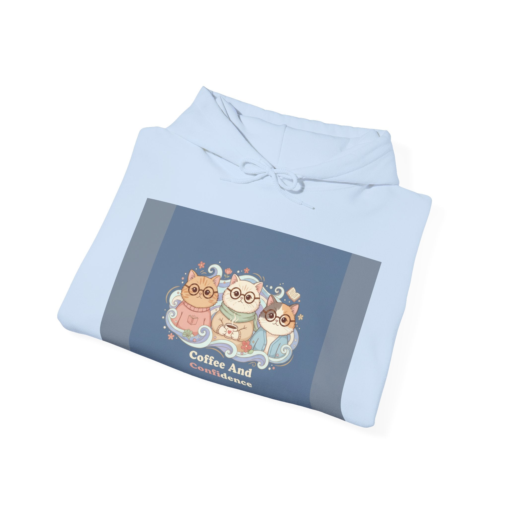 Cats With Glasses Hoodie – Coffee and Confidence