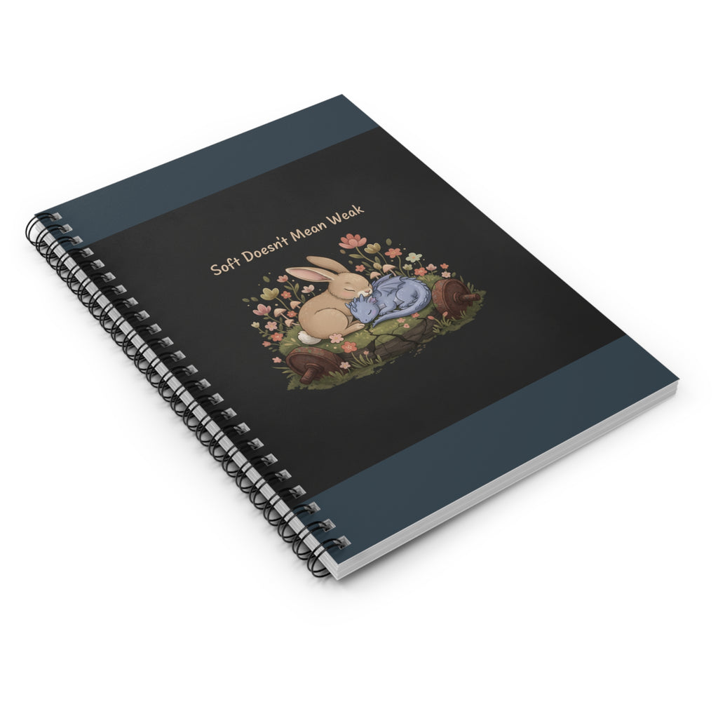 Dragon Spiral Notebook – Soft Doesnt Mean Weak