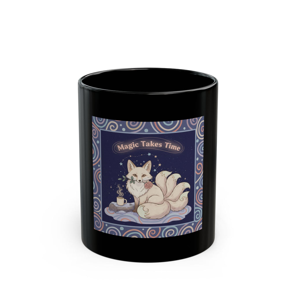 Bunny Black Mug 11oz – Magic Takes Time