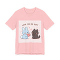 "LOVE CAN BE SOFT" Black Cat Women Tee | College Girl Gift | Fashion | KayKay Classics