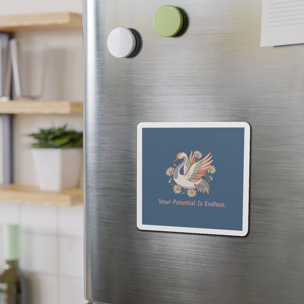 Crane Die-Cut Magnet – Your Potential is Endless