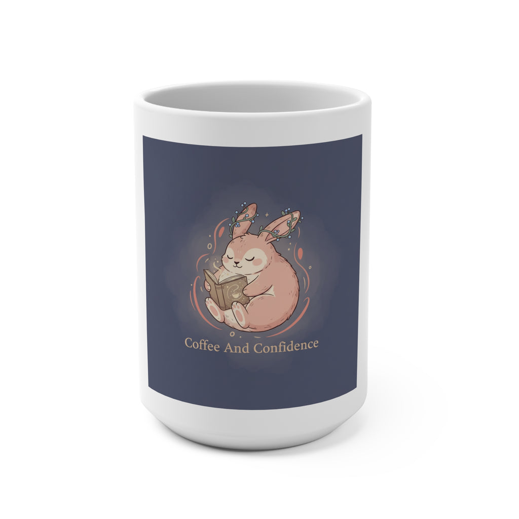 Bunny Mug 15oz – Coffee and Confidence