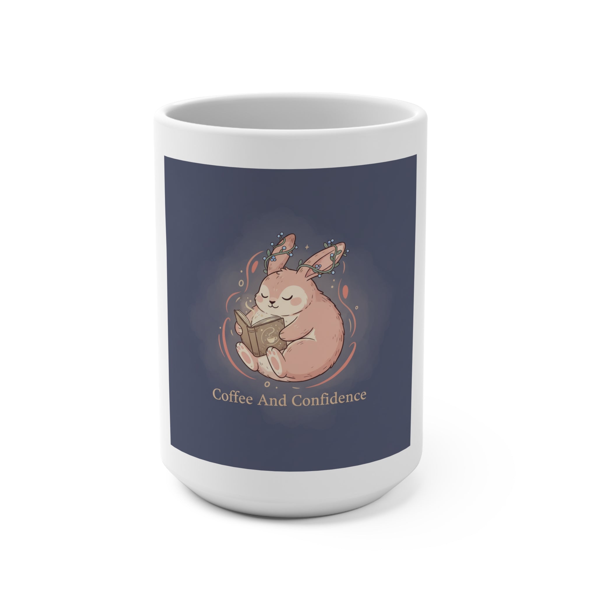 Bunny Mug 15oz – Coffee and Confidence