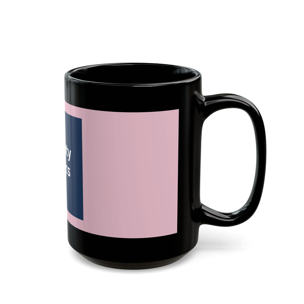"Beauty Basics" Black Cat Black Mug | College Girl Gift | Fashion | KayKay Classics