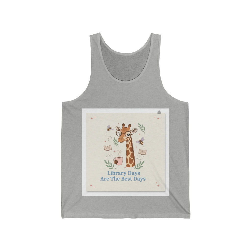 Library Days Are The Best Days Giraffe Tank Top