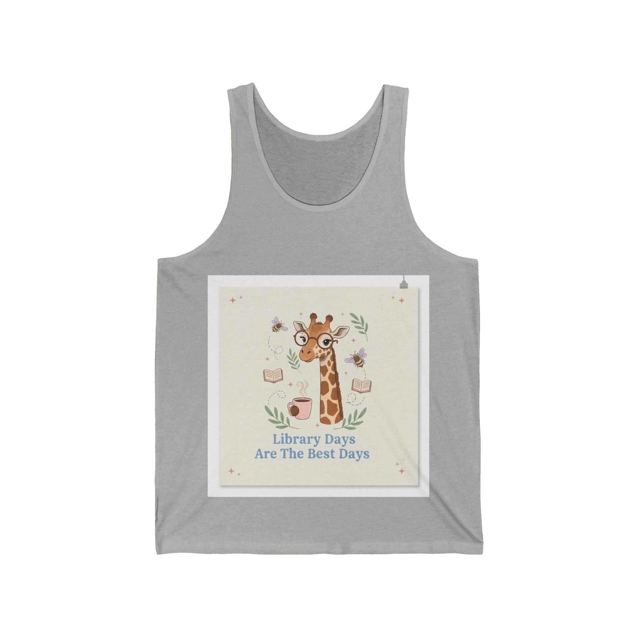 Library Days Are The Best Days Giraffe Tank Top