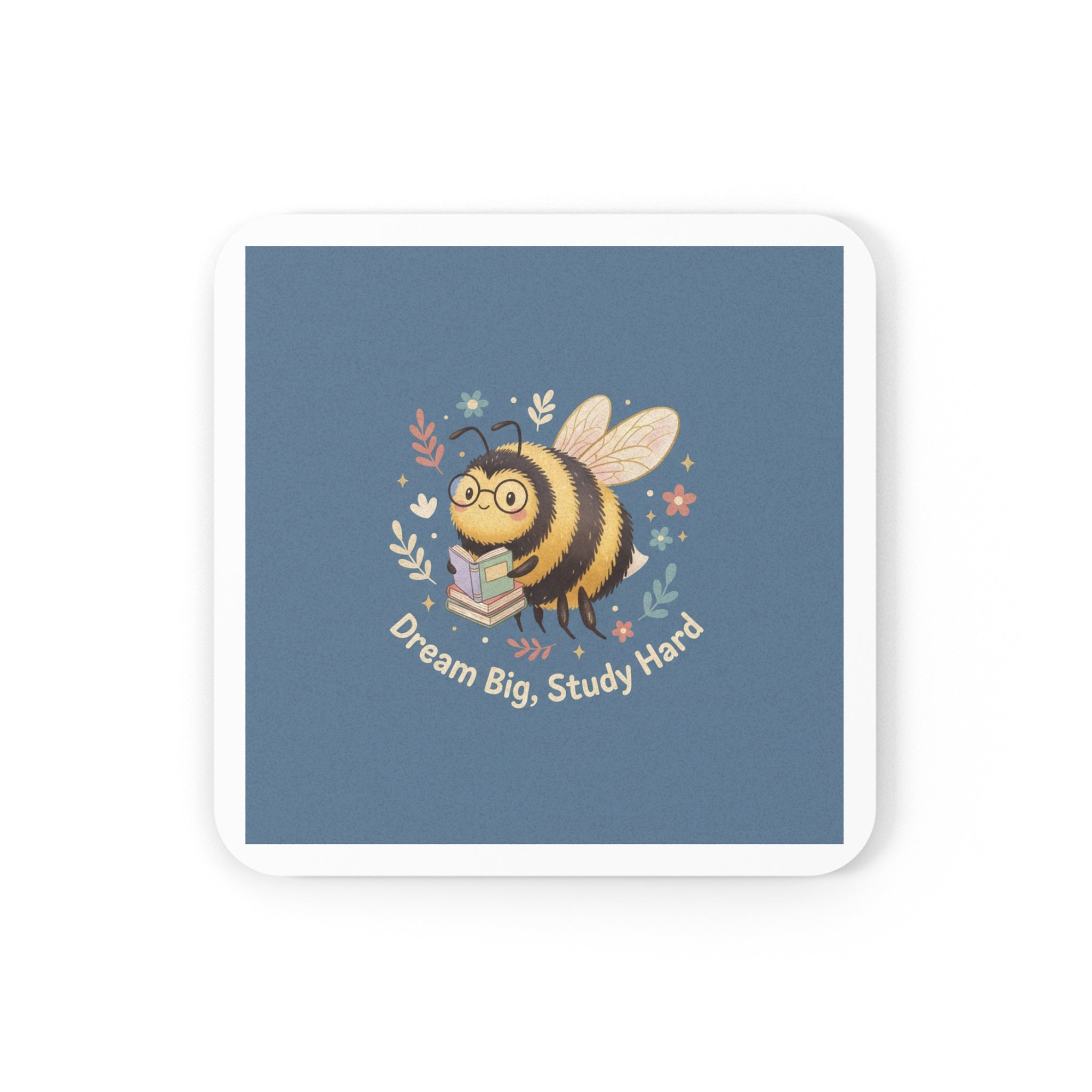 Bee Cork Coaster – Dream Big Study Hard