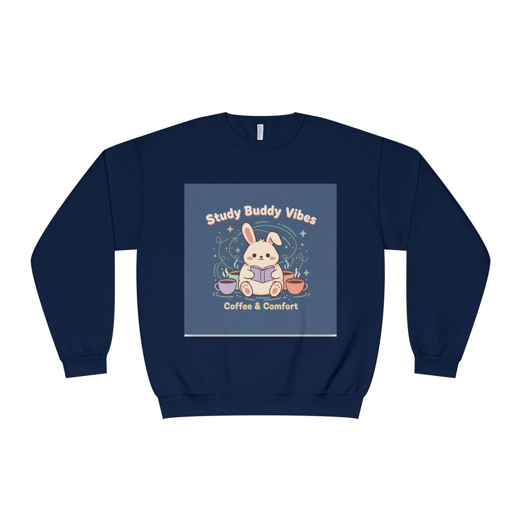 Bunny Crewneck Sweatshirt – Study Buddy Vibes Coffee Comfort