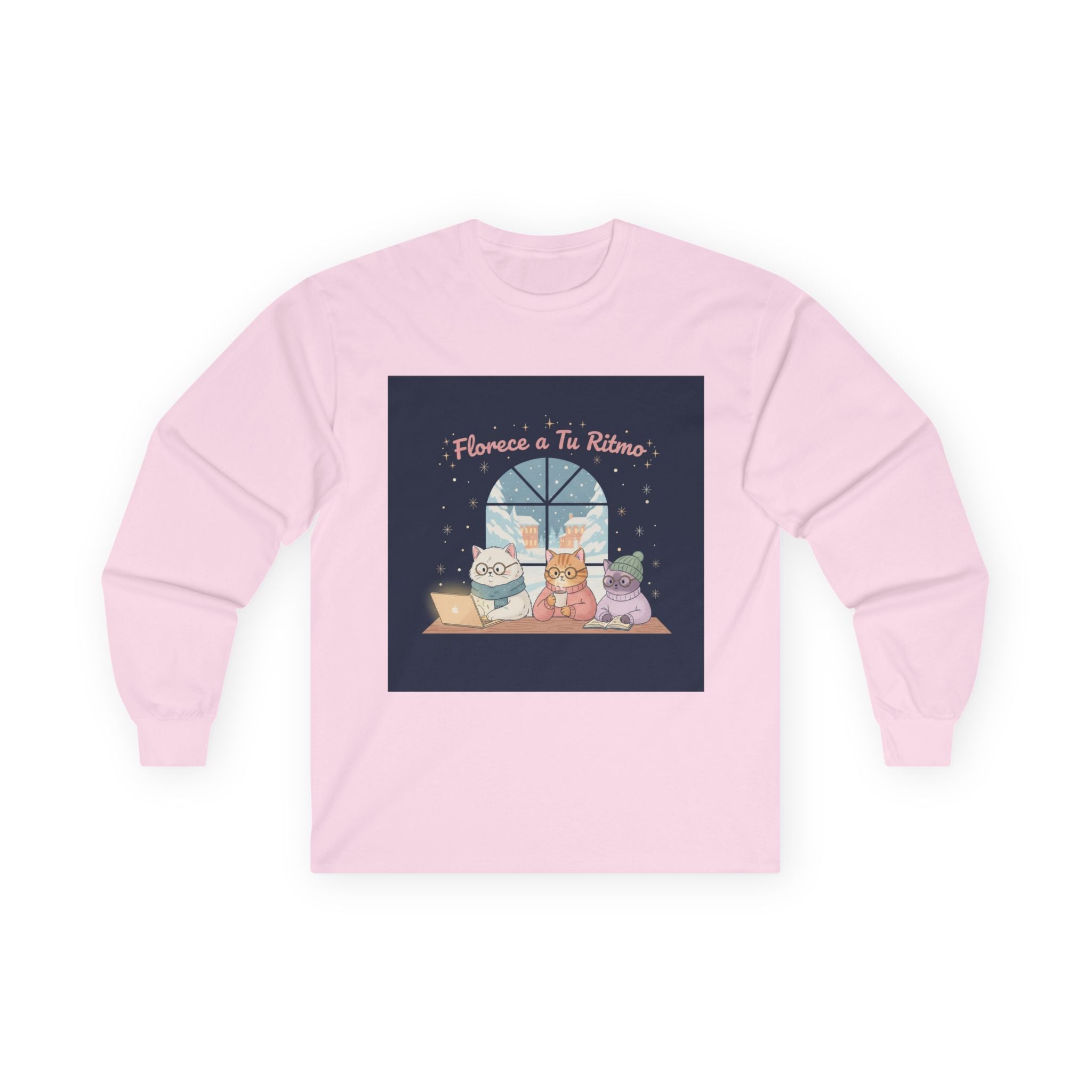 Cat Long Sleeve Tee – Florece a Tu Ritmo