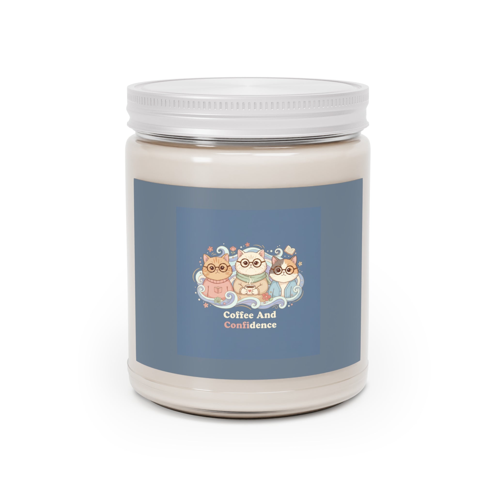 Cats With Glasses Scented Candle – Coffee and Confidence