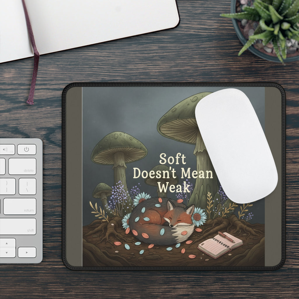Fox Mouse Pad – Soft Doesnt Mean Weak