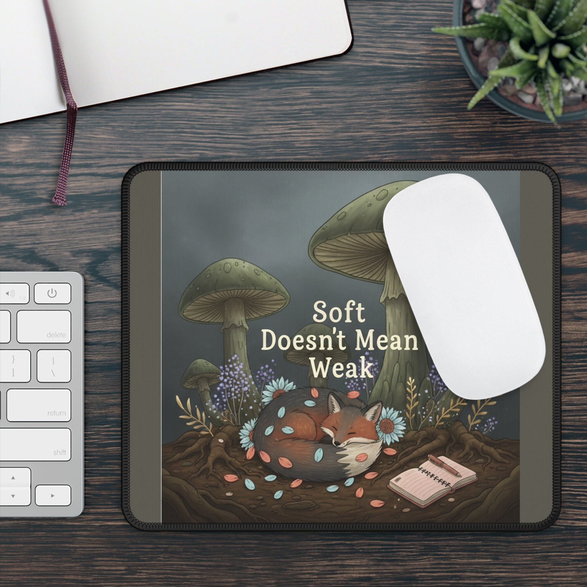 Fox Mouse Pad – Soft Doesnt Mean Weak