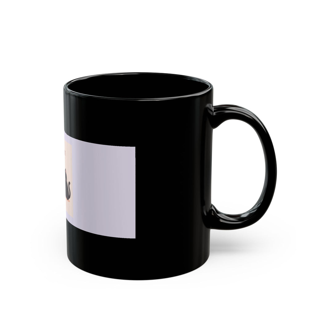 "LOVE CAN BE SOFT" Black Cat Black Mug | College Girl Gift | Fashion | KayKay Classics