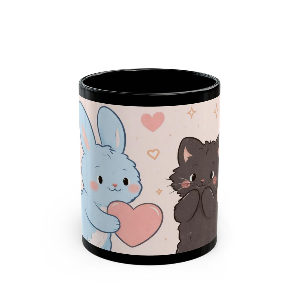 LOVE CAN BE SOFT Black Mug