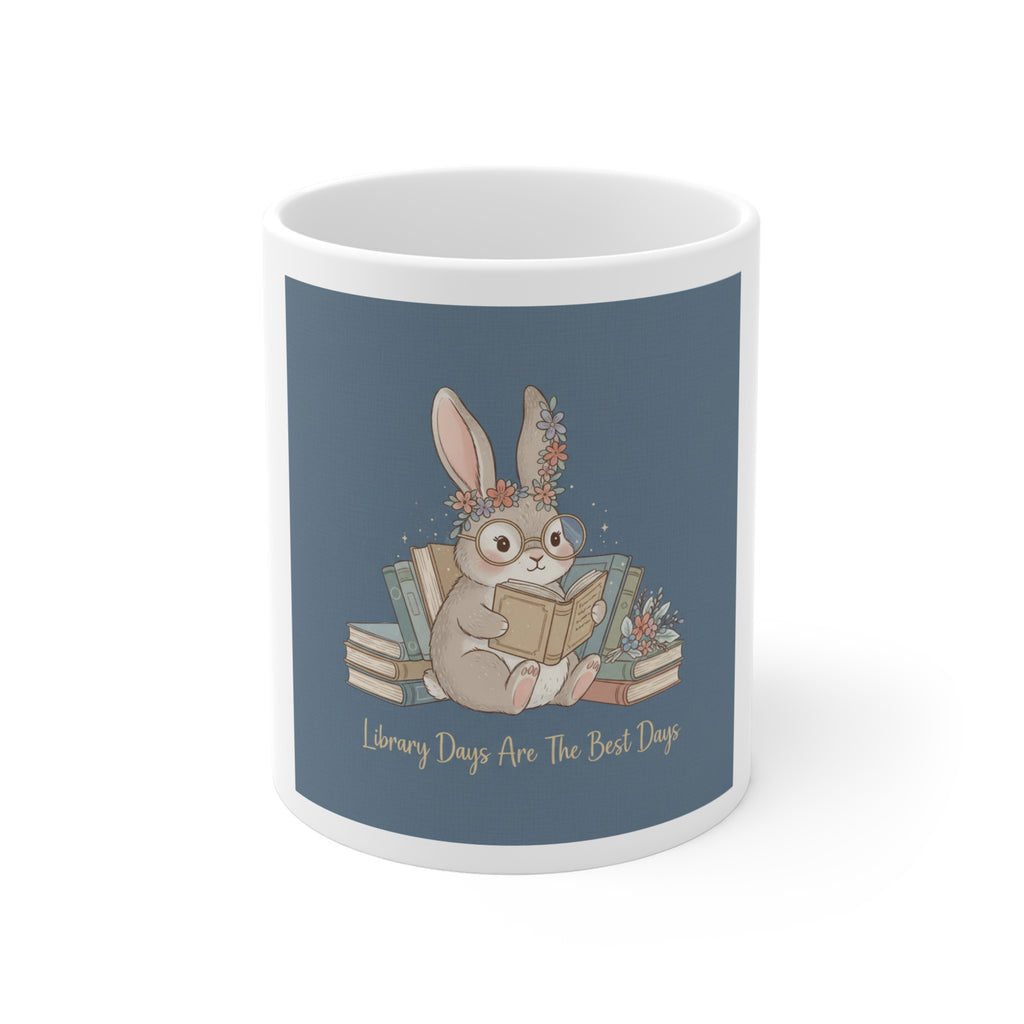 Library Days Are The Best Days Rabbit Mug 11oz