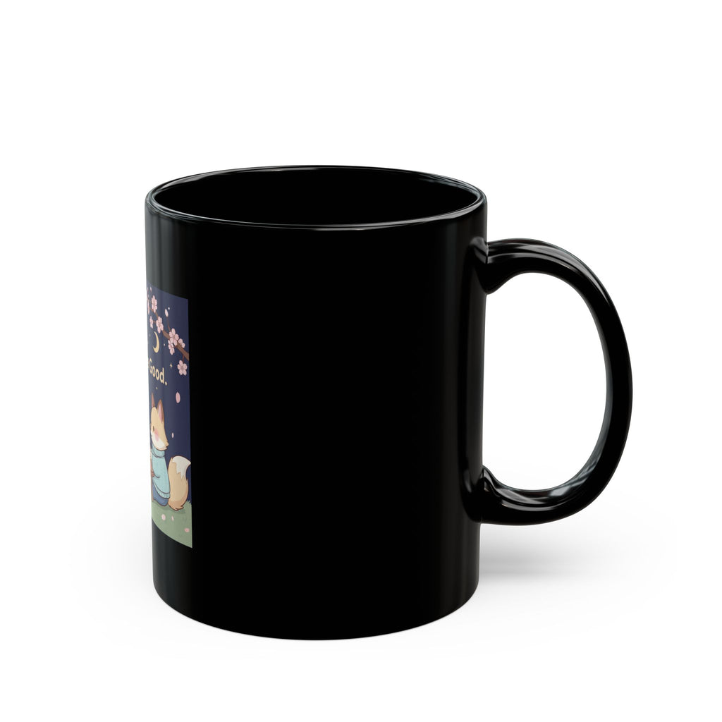 Cat Black Mug 11oz – Do Good Be Good