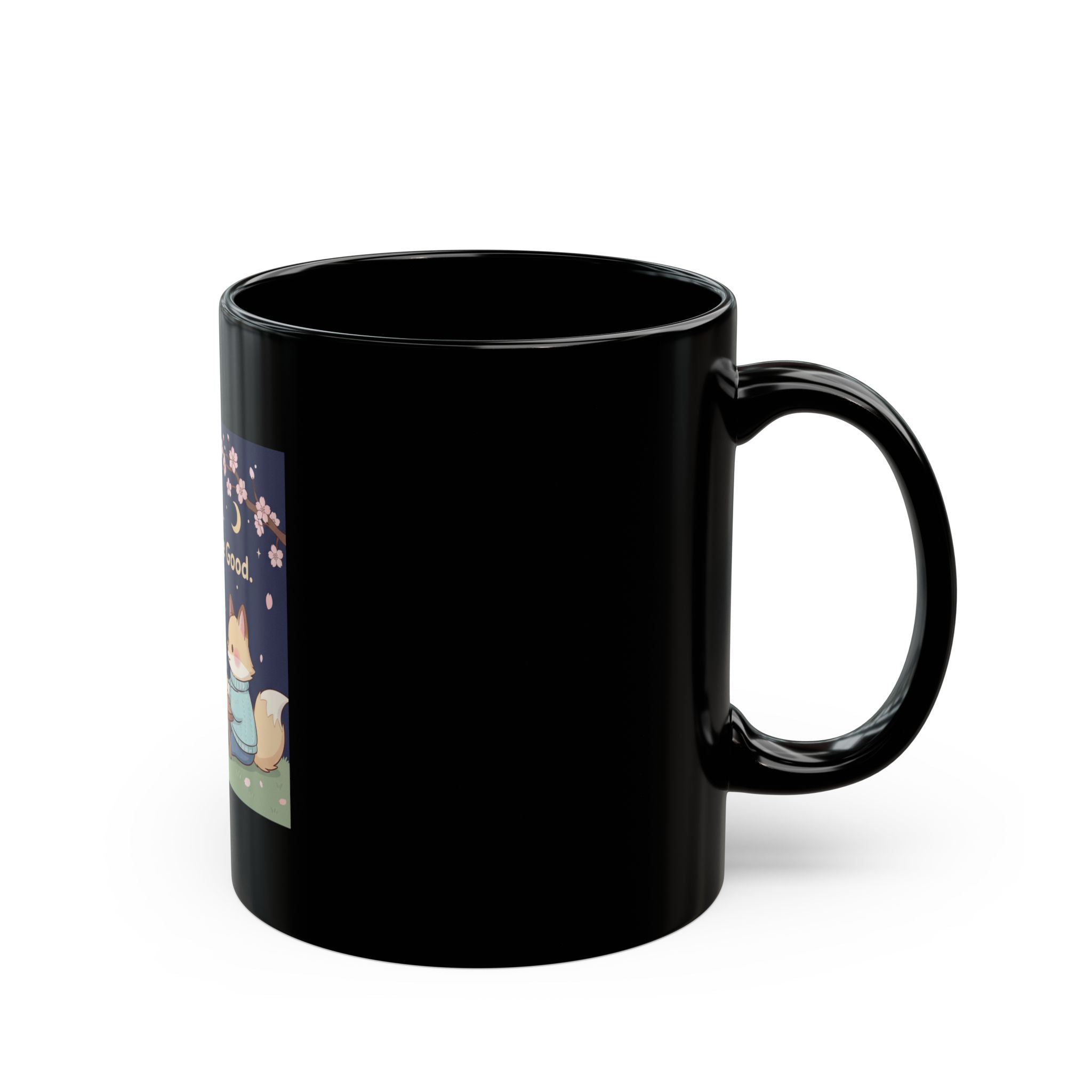Cat Black Mug 11oz – Do Good Be Good