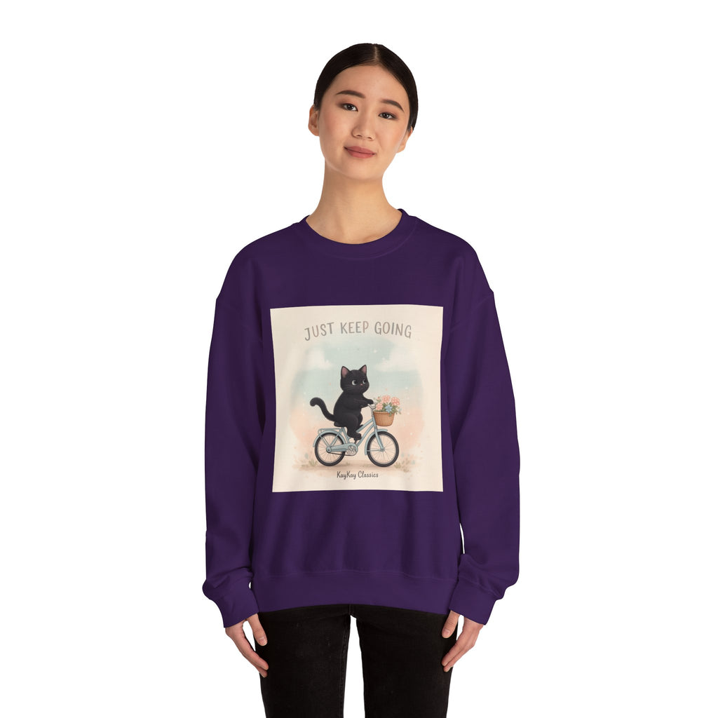 "Design" Black Cat Crewneck | College Girl Gift | Fashion | KayKay Classics