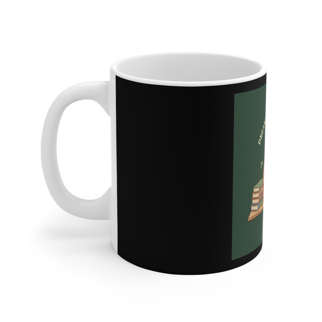 Cat Mug 11oz – Dream Big, Study Hard