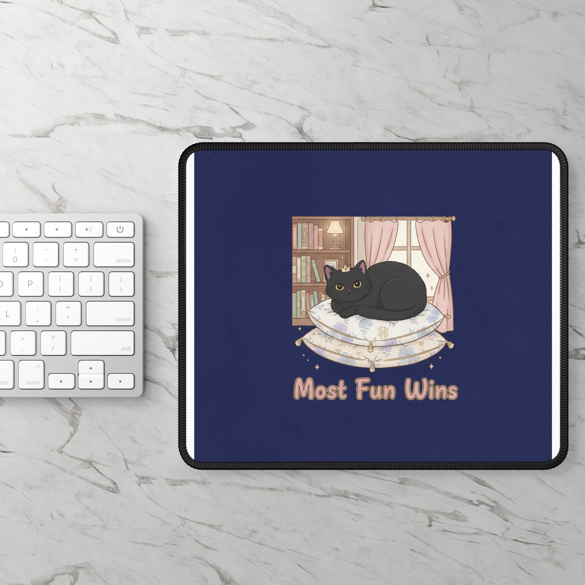 Black Cat Mouse Pad – Most Fun Wins