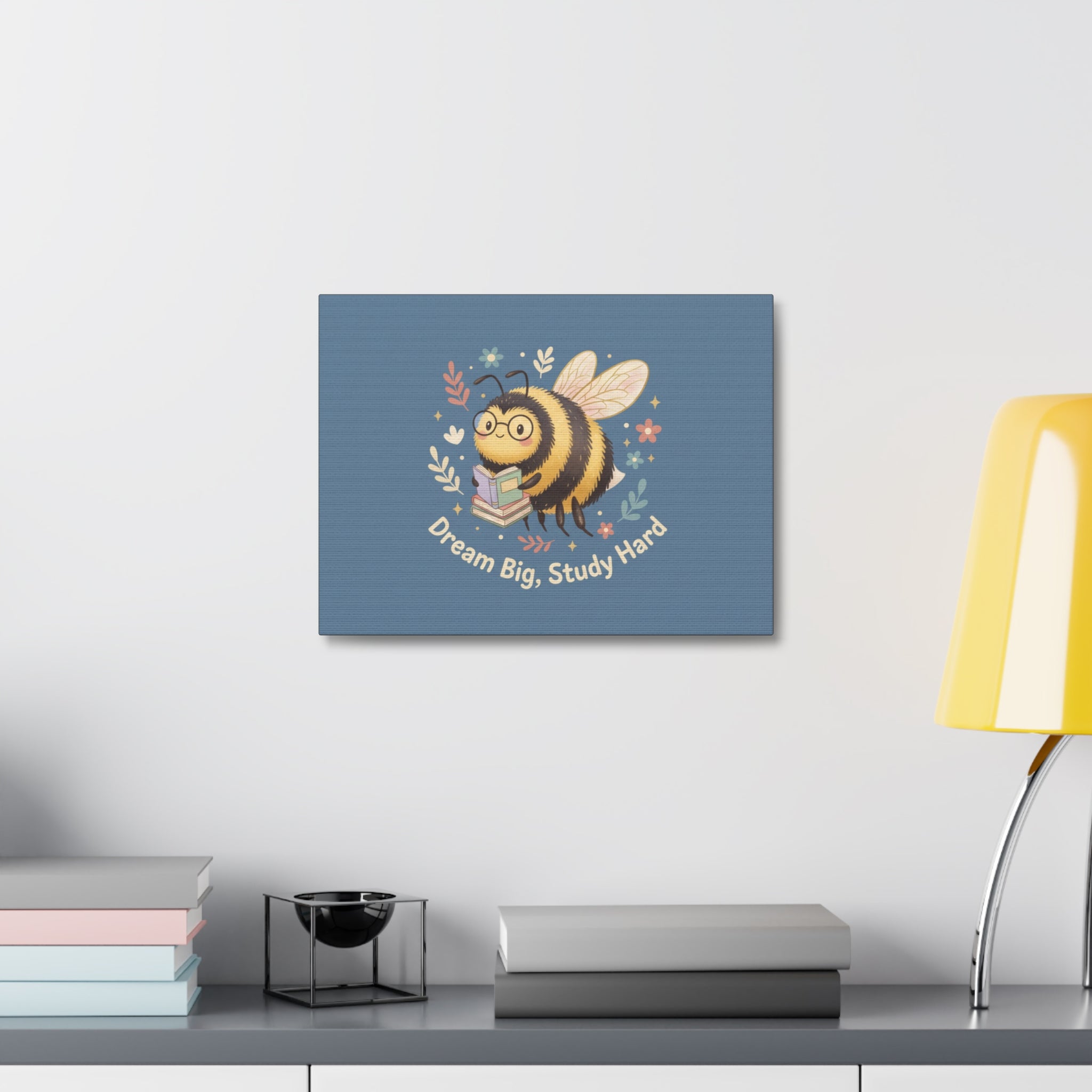 Bee Canvas Print – Dream Big Study Hard