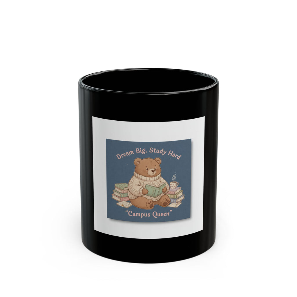 Bear Black Mug 11oz – Dream Big Study Hard