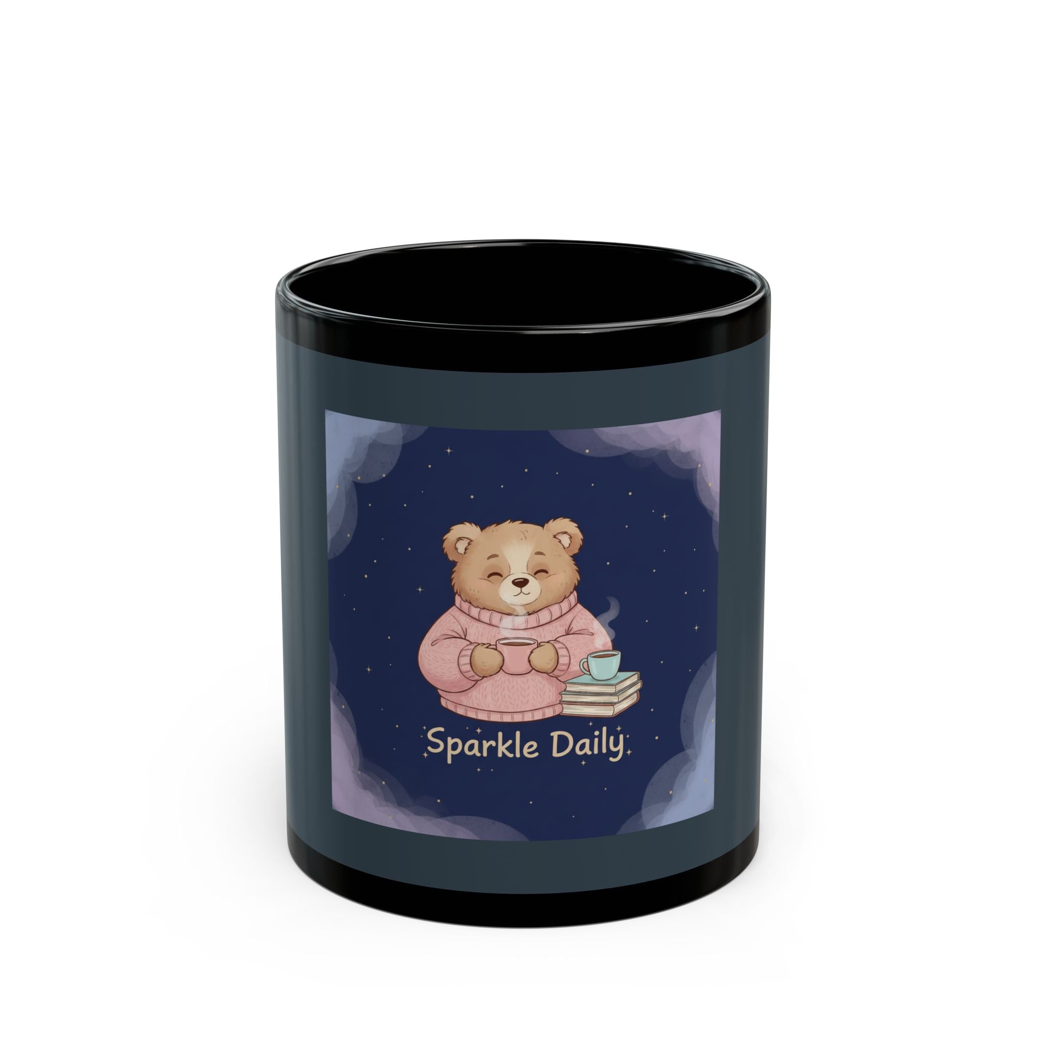 Bear Black Mug 11oz – Sparkle Daily