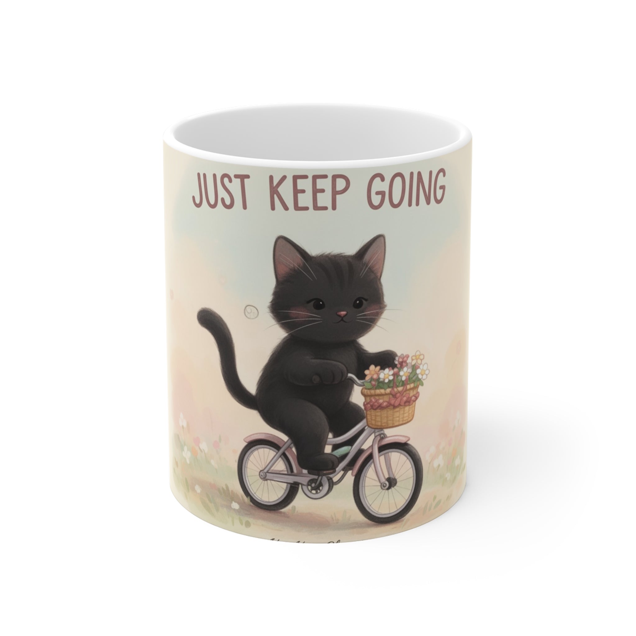 JUST KEEP GOING Cat Mug 11oz