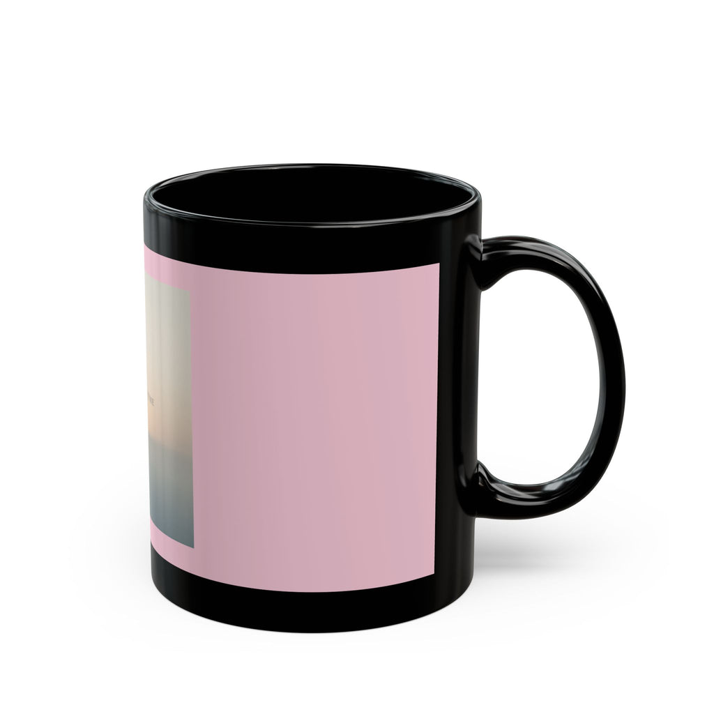 "ONE DAY AT A TIME" Black Cat Black Mug | College Girl Gift | Fashion | KayKay Classics