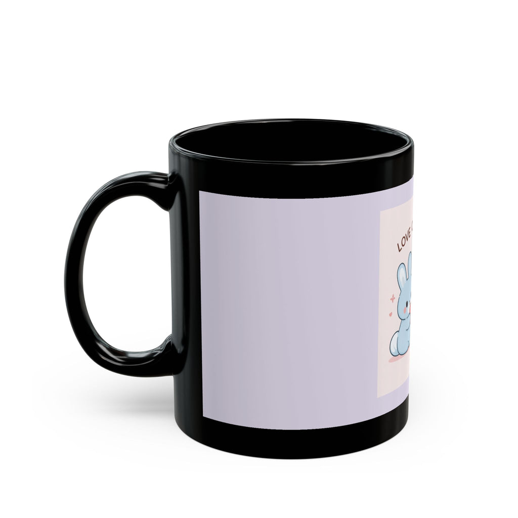 "LOVE CAN BE SOFT" Black Cat Black Mug | College Girl Gift | Fashion | KayKay Classics