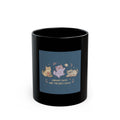 Cats With Glasses Black Mug 11oz – Library Days Are the Best Days