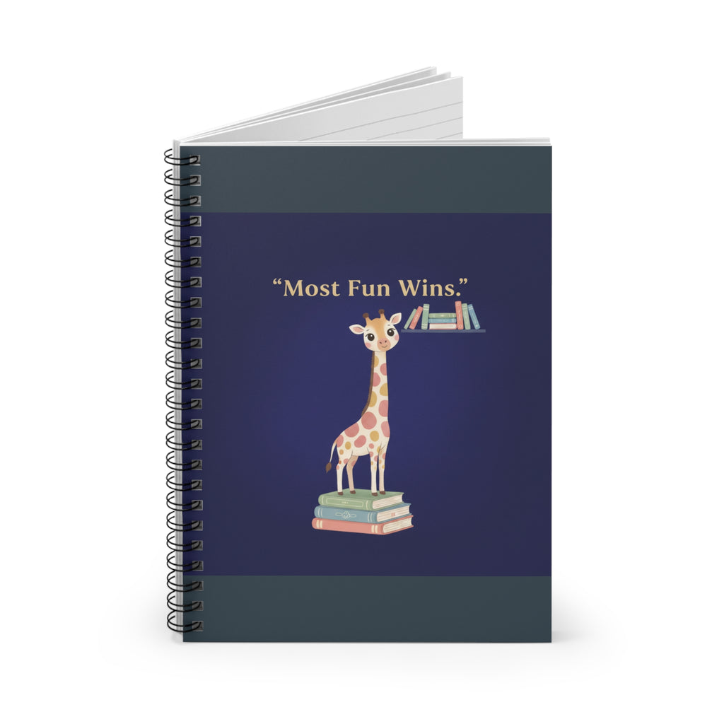 Giraffe Spiral Notebook – Most Fun Wins