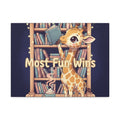 Giraffe Canvas Print – Most Fun Wins