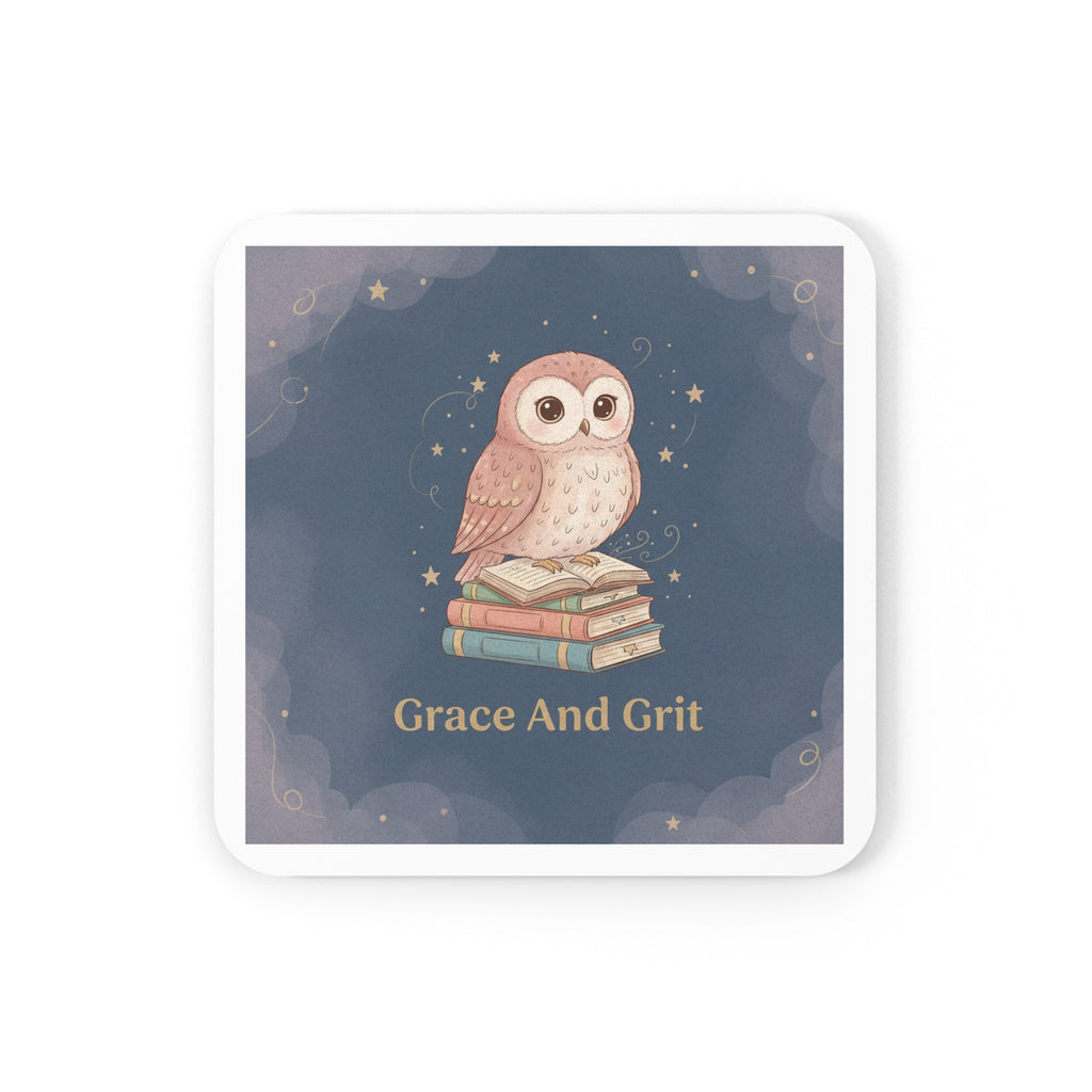 Owl Cork Coaster – Grace and Grit
