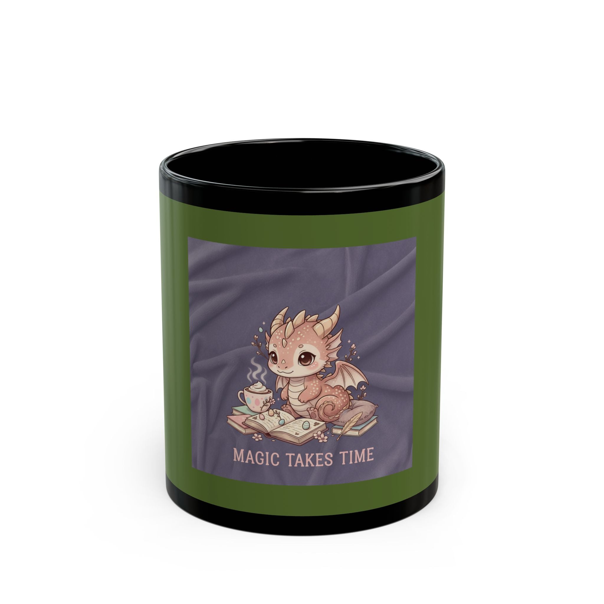 Magic Takes Time Black Mug 11oz – Wall Art