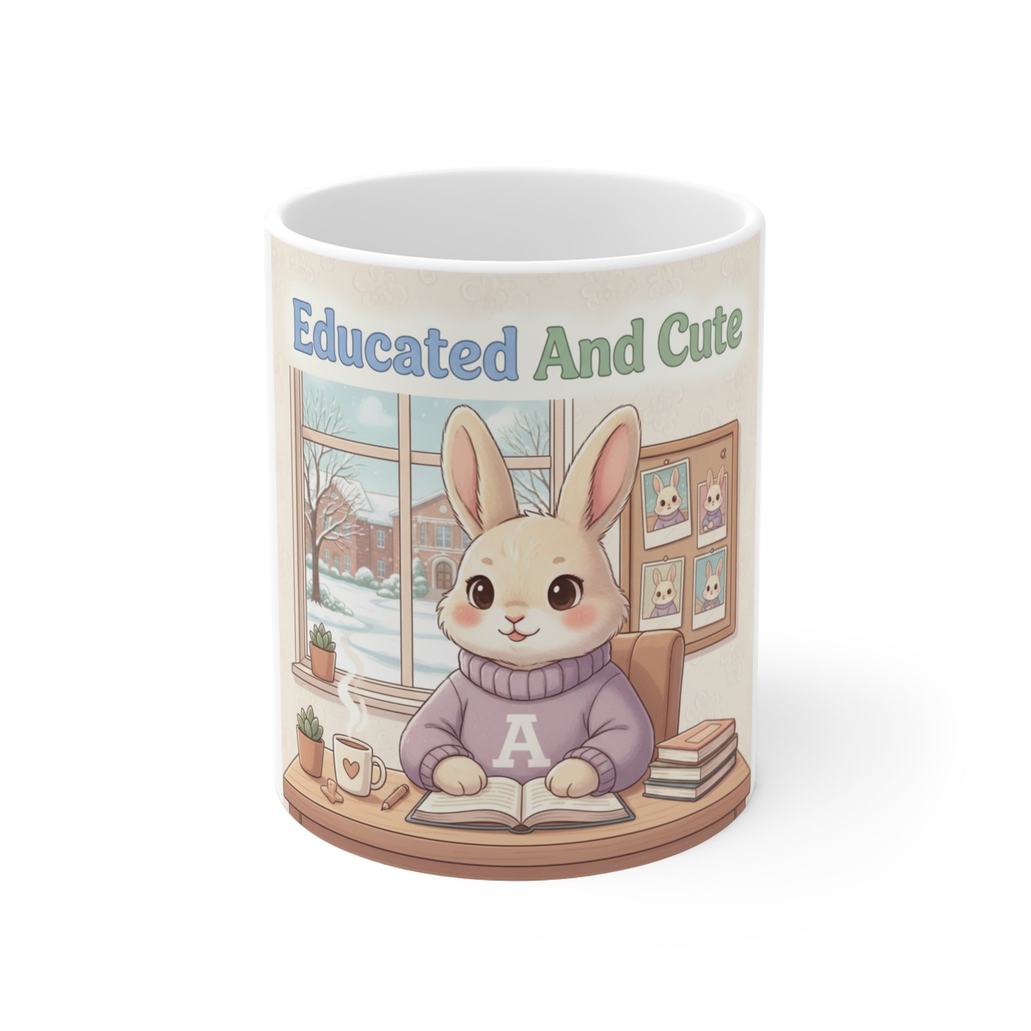 Educated And Cute Rabbit Mug 11oz