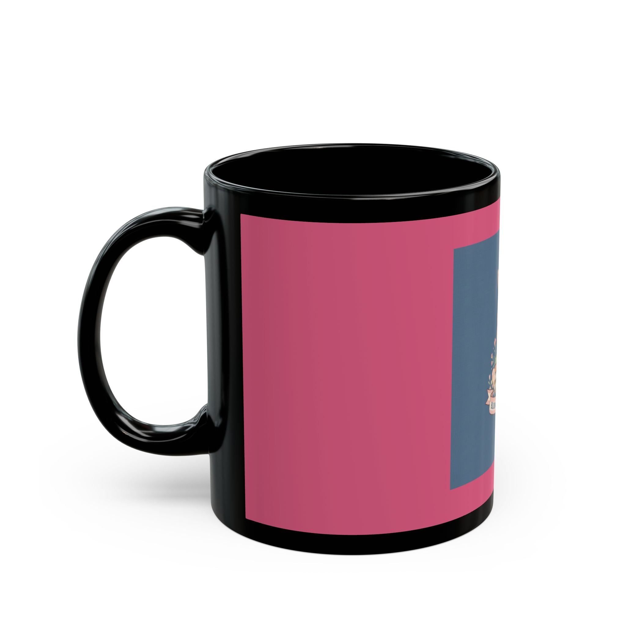 Bunny Black Mug 11oz – Bloom at Your Own Pace