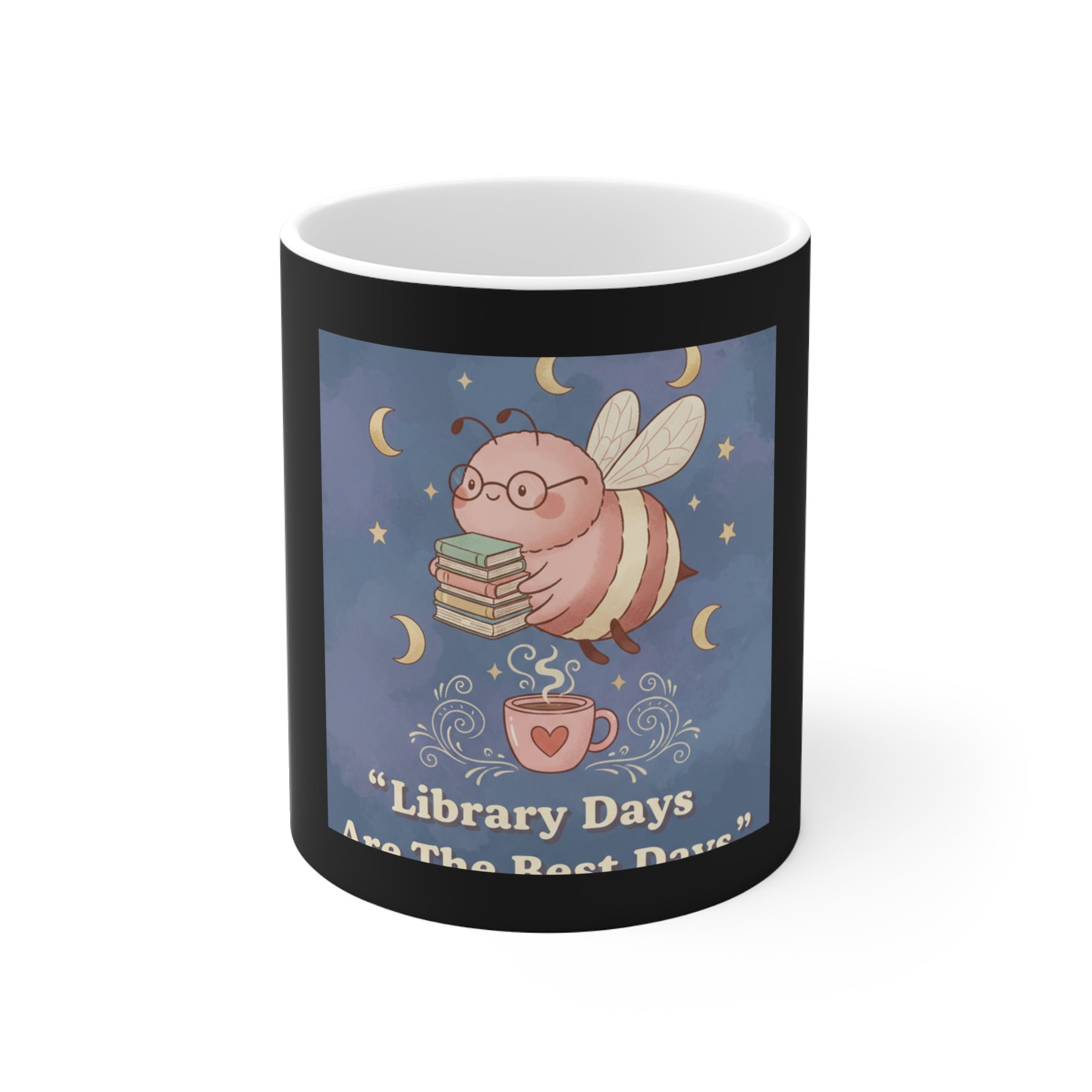 Bee Mug 11oz – Library Days Are the Best Days