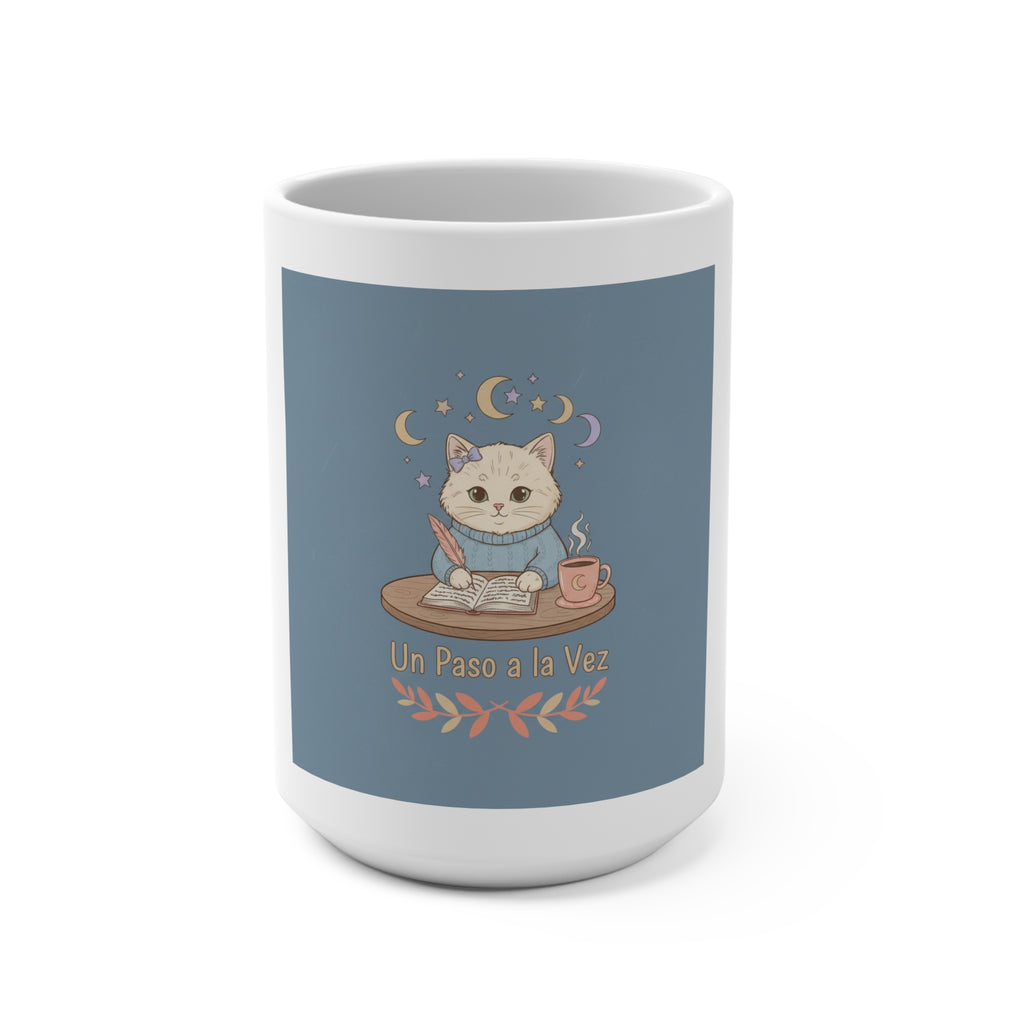 Un Paso a la Vez Cat Mug 15oz