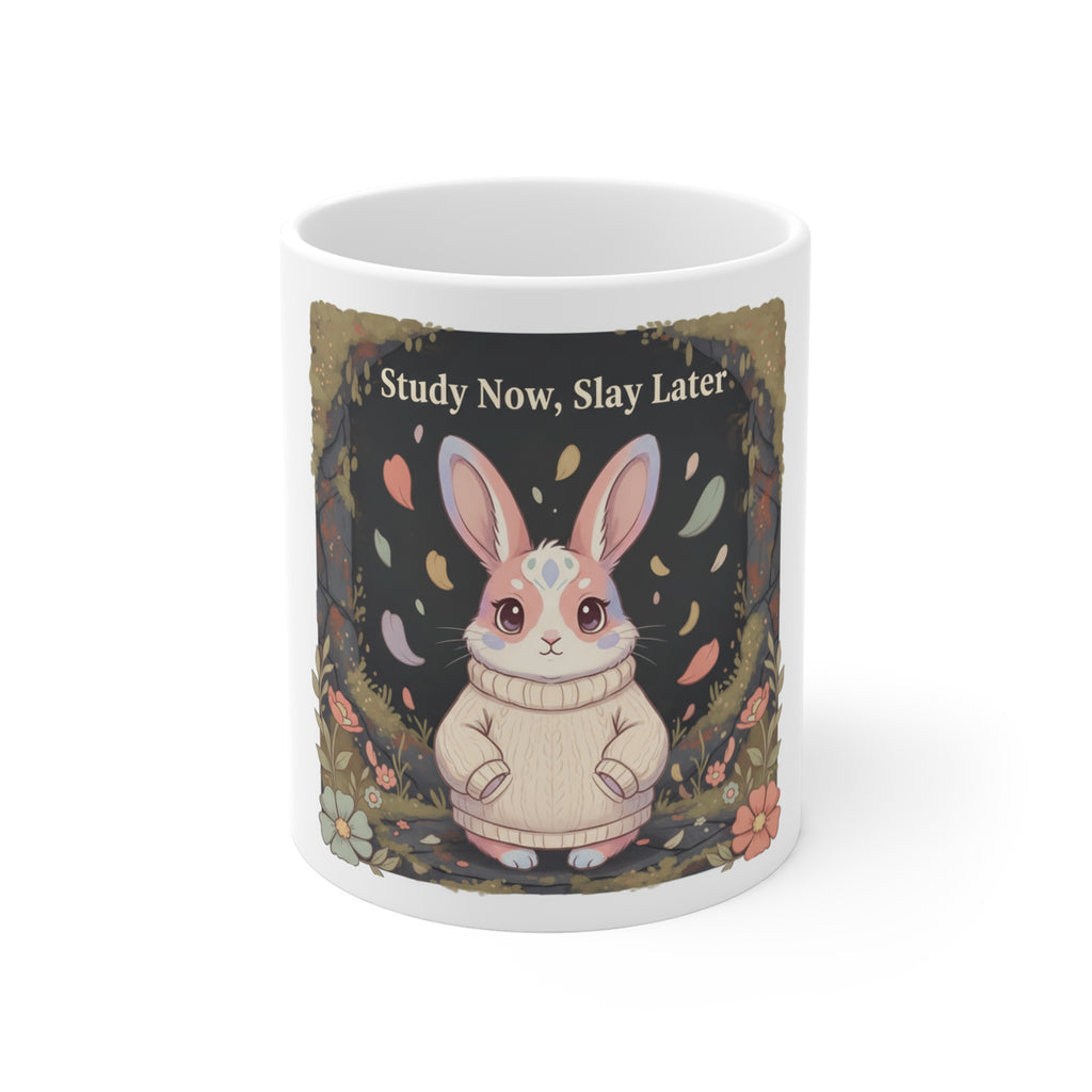 Bunny Mug 11oz – Study Now Slay Later